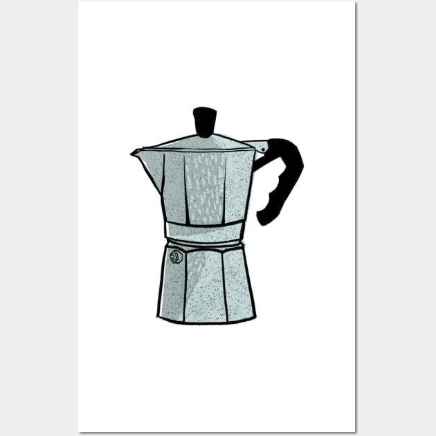 Moka Pot Art Print | Essential Decor for Cafeterias and Coffee Enthusiasts Wall Art by Sgrel-art